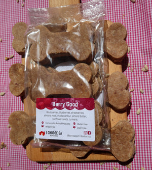 Berry Good | 6 Large Bone Shaped Biscuits